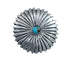 Navajo Turquoise Flower Sterling Silver Ring Size 7-1/2 AX128273